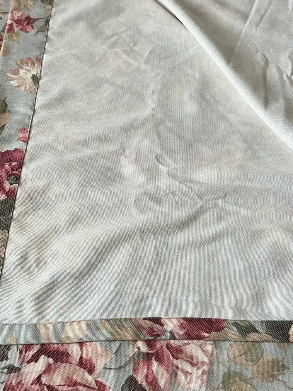 Vintage JC Penney Floral Rose Curtains with Swag Valances Set of Four